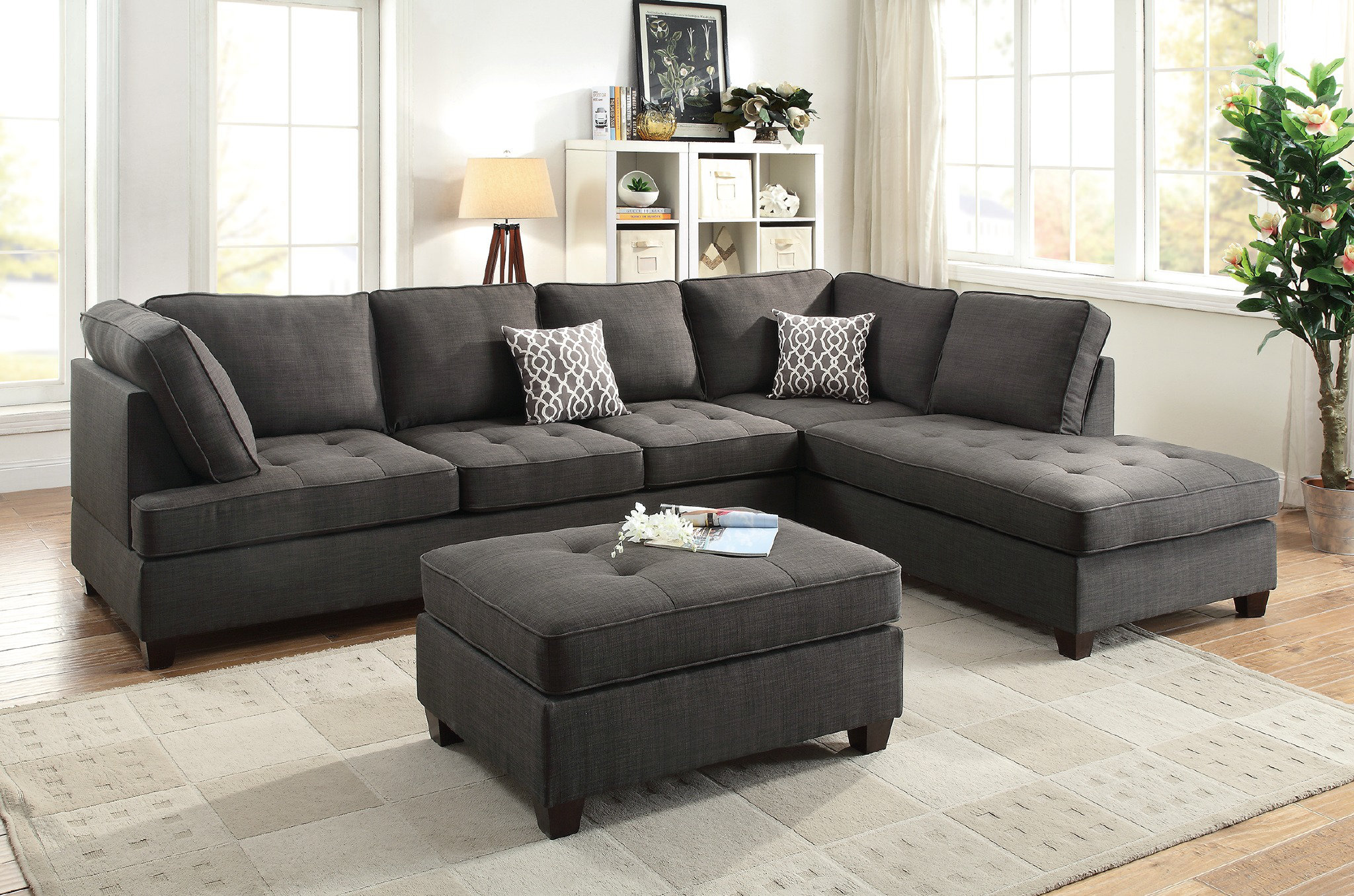 Infini Furnishings 118 Wide Reversible Sofa Chaise Reviews Wayfair